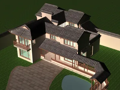 Chinese Style Architecture 3D model 32