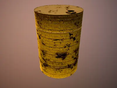 Old rusty barrel  Free low-poly 3D model
