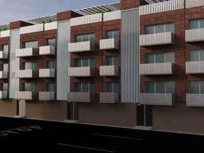 Apartment complex 3D model