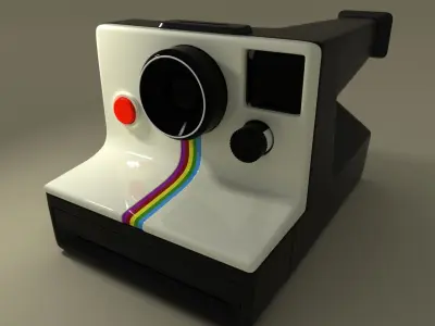 Generic Polaroid-Style Instant Camera 3D model