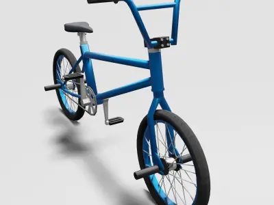 BMX Bike - Blue  Low-poly 3D model
