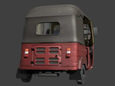 Tuk Tuk - Low Poly - Game Ready Low-poly 3D model