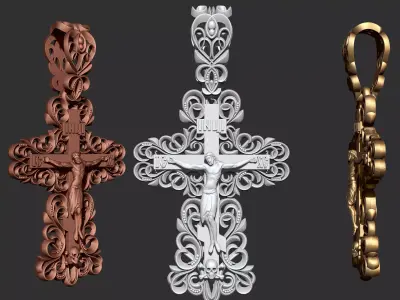 Jesus Cross - pendant 3D print model