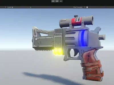 stylised  pistol  Low-poly 3D model