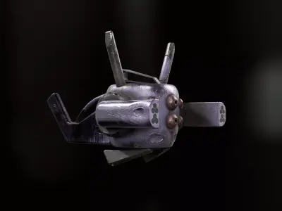 Robotic space fly bee vol2 Low-poly 3D model