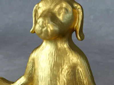 Yoga dog 3D print model