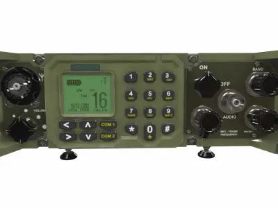 Radio military 1 3D model
