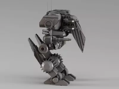 S00009 Heavy Combat Mech Walker 3D model