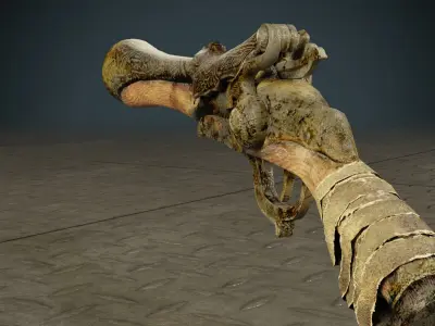 Flintlock Pistol Low-poly 3D model shop