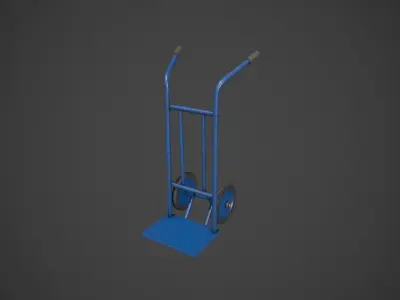 Blue Sack Truck  Low-poly 3D model