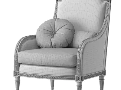 chairish french armchair art 395 3D model