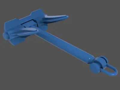 Naval anchor - Personal license - 1-200 scale 3D print model