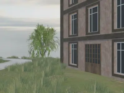 Clifftop Village Overview 3D model
