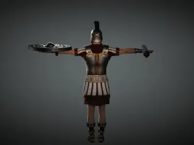 Soldier Warrior Character - Realistic 3D model 3D model