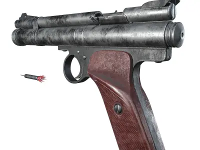 Crosman 150 C02 Pellet Pistol Low-poly 3D model