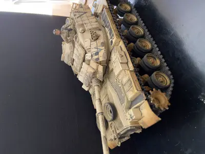 Historic War Tan Tank Model - Tan Military Tank 3D print model