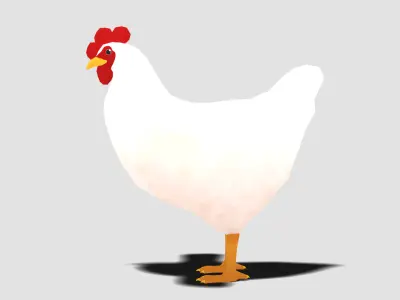 Chicken - Stylized Low-poly 3D model