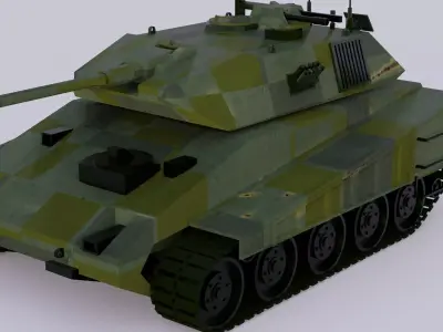 War Cyber Tank Re01 concept Free version demo Free low-poly 3D model