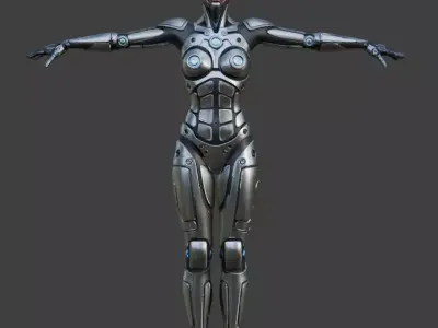 Futuristic Sci-Fi Soldier 3D Model 3D model order