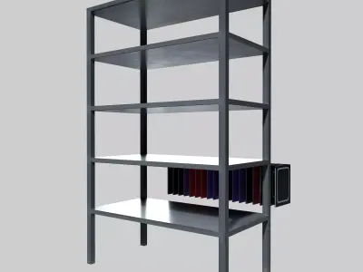 Rack with Files Low-poly 3D model