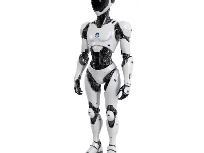 Humanoid Robot Character 8 Low-poly 3D model