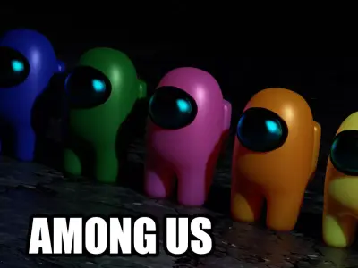 Among Us - Colors Pack Low-poly 3D model