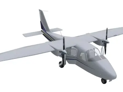 Tecnam P2006T Low-poly 3D model