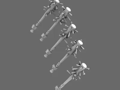 Space Knights Spikey Bats 3D print model