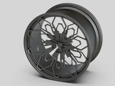 rims Grey metalic wheel tuning stl 3D model