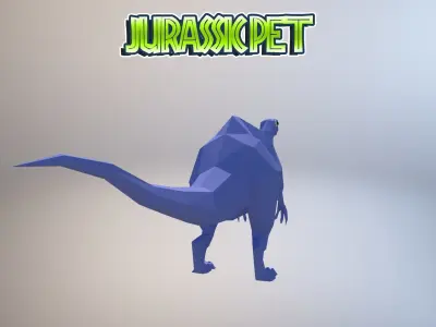 Deinocheirus mirificus Low-poly 3D model