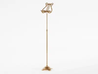 Antique Brass Music Stand Low-poly 3D model