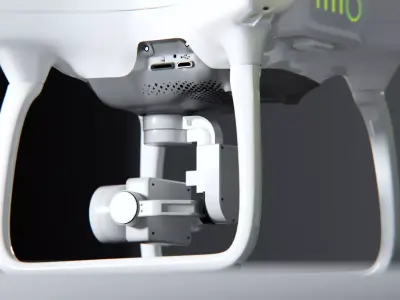dji phantom 4 quadcopter drone 3D model