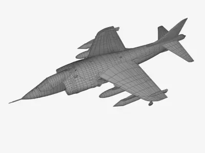 Harrier GR1 Free low-poly 3D model