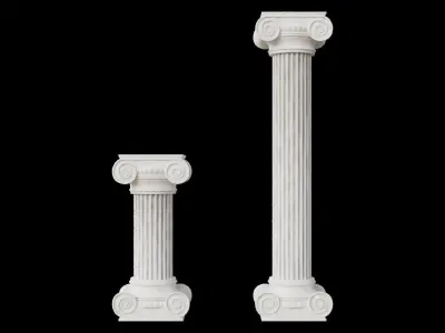 Ionic Column long and short 3D model