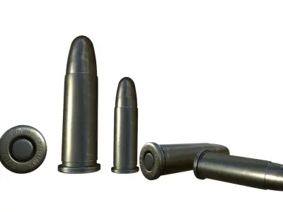 9mm bullet Low-poly 3D model