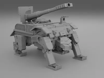 Robo-Tank 3D model star wars tank 3D model