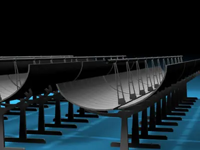 Solar thermodynamic panels 3D model