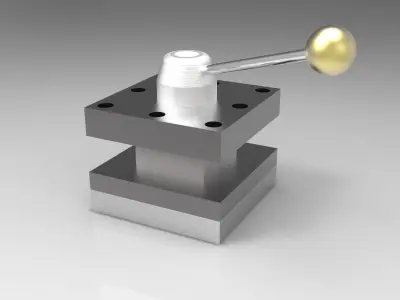 Square tool post Free 3D model