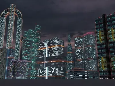Sci-Fi City 1 3D model