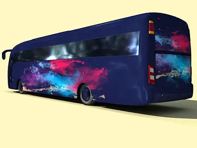 Blue Galaxy Bus 5 3D model