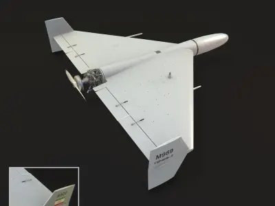 Iranian Kamikaze Drone Shahed 136 or Geran-2 LowPoly 3D model