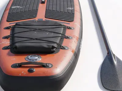 Realistic Professional Paddleboard 3D Model 3D Model Low-poly 3D model