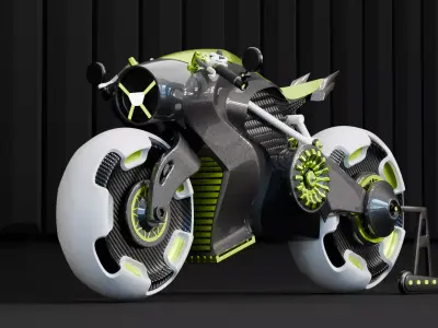 Sci-Fi Cyber Bike 3D model