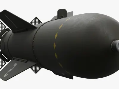 GBU-57 Bunker Buster Rigged for Cinema 4D 3D model