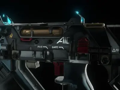 AIC Modular SMG Gun Low-poly 3D model