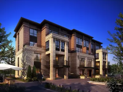 3Dmax fashion city commercial square building 108 3D model