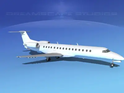 Embraer ERJ-140 Unmarked 1 3D model