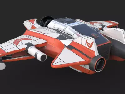 Airspeeder Xaro Low-poly 3D model