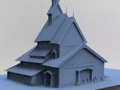 Viking big house 4  3D model