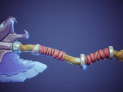 Nordic Axe Low-poly 3D model